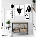 Σύνθεση Με Πίνακες Καμβάδες 95x75- 5 Τεμάχια - Simplicity
