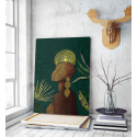 Πίνακας σε Καμβά : Abstract African Green and Yellow Tones