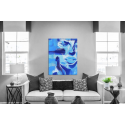 Πίνακας σε Καμβά : Blue Painting Portrait