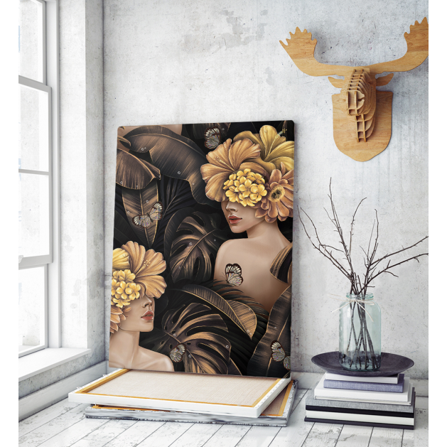 Πίνακας σε Καμβά : Floral Lady