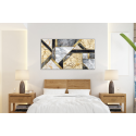 Πίνακας σε Καμβά : Marble with Gold and Black