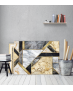 Πίνακας σε Καμβά : Marble with Gold and Black