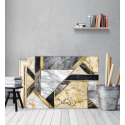 Πίνακας σε Καμβά : Marble with Gold and Black