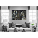Σύνθεση με πίνακες Καμβάδες : Abstract African Portraits - 2 Τεμάχια 70x50