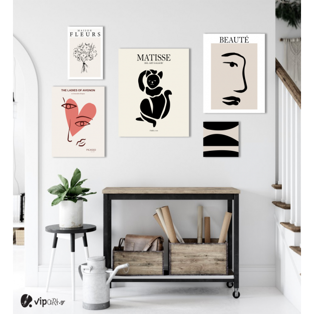 Σύνθεση Με Πίνακες Καμβάδες 95x75- 5 Τεμάχια - Art is Art