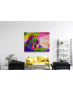 Πίνακας σε Καμβά : Abstract Colorful Lion Art