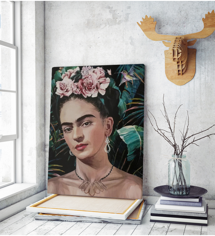 Πίνακας σε Καμβά : Frida Kahlo Floral Painting