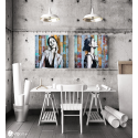 Σύνθεση Με Πίνακες Καμβάδες 60x60 - 2 Τεμάχια - Grafitti