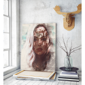 Πίνακας σε Καμβά :Water Color Art Lady Portrait