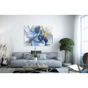 Πίνακας σε Καμβά :Abstract Paint Art Blue and Yellow
