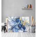 Πίνακας σε Καμβά :Abstract Paint Art Blue and Yellow