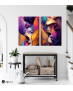 Σύνθεση με πίνακες Καμβάδες : Abstract Color Faces - 2 Τεμάχια 70x50