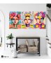 Σύνθεση Με Πίνακες Καμβάδες 60x40 - 3 Τεμάχια - Floral Color Portraits