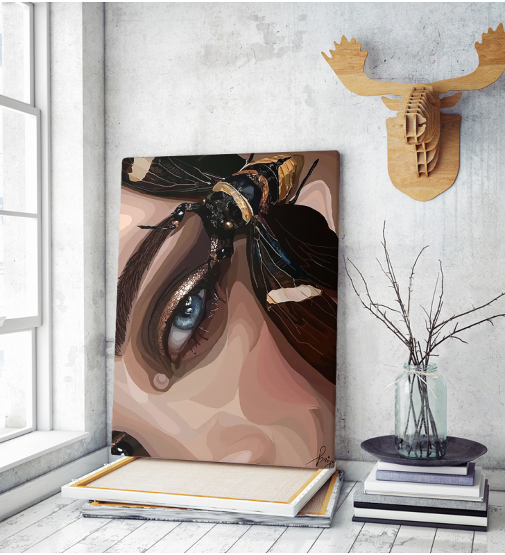 Πίνακας σε Καμβά : Woman Illustration Art