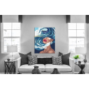 Πίνακας σε Καμβά : Woman Painting Sea