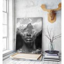 Πίνακας σε Καμβά : Black n White Double Exposure Canvas