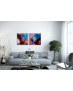 Σύνθεση Με Πίνακες Καμβάδες 60x60 - 2 Τεμάχια - Colorful Floral Portraits African Woman with Turbans