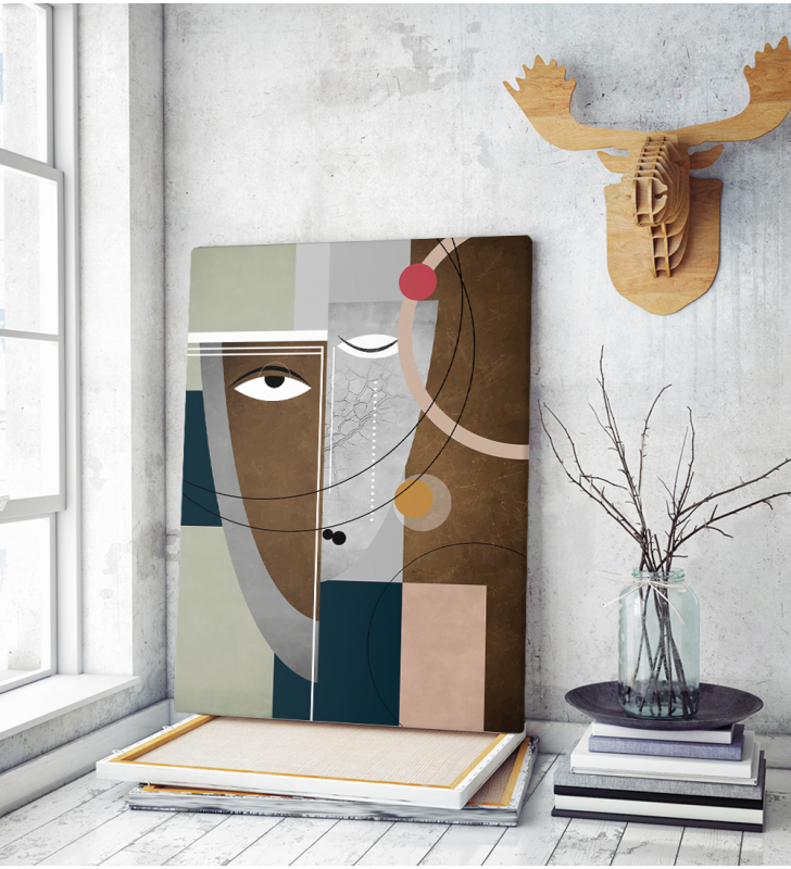 Πίνακας σε Καμβά Abstract Face Art B