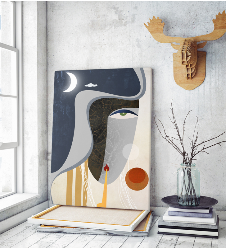 Πίνακας σε Καμβά Abstract Face Art C