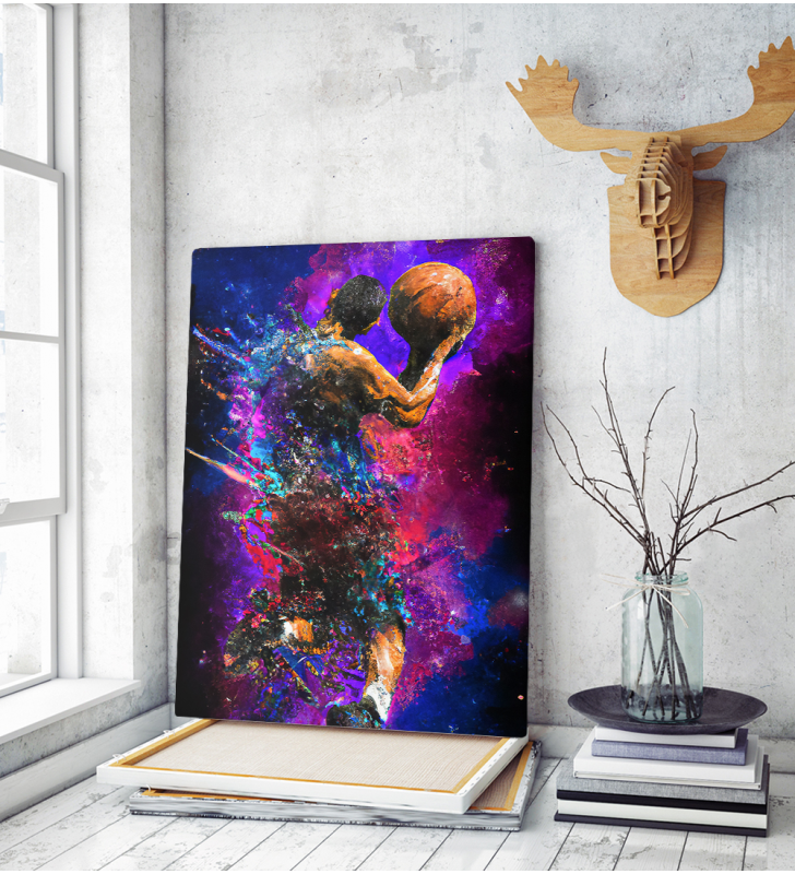 Πίνακας σε Καμβά Basketball Player Color Splash