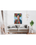 Πίνακας σε Καμβά Frida Kahlo Floral Unique AI