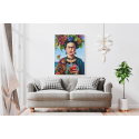 Πίνακας σε Καμβά Frida Kahlo Floral Unique AI