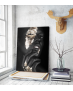 Πίνακας σε Καμβά : woman dark skin gold makeup art 8