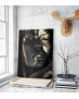 Πίνακας σε Καμβά : woman dark skin gold makeup art 9