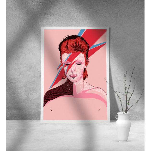 Εκτύπωση σε Αφίσα Χαρτί Mr.Pink Bowie