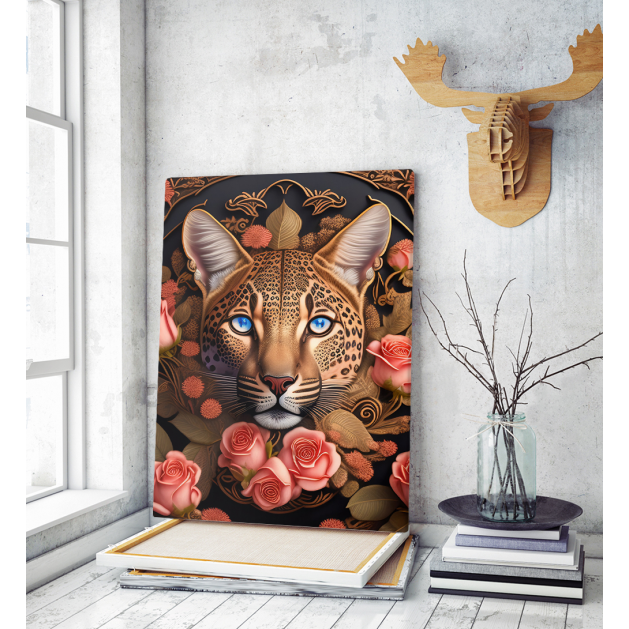 Πίνακας σε Καμβά Floral Tiger Ai