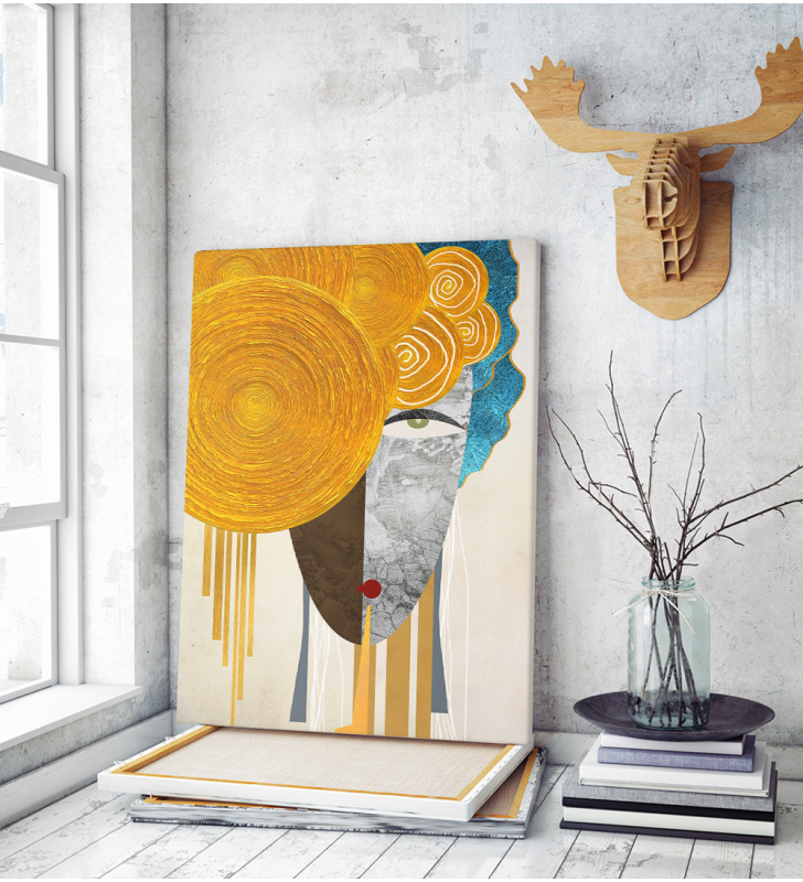 Πίνακας σε Καμβά Abstract Face Art F