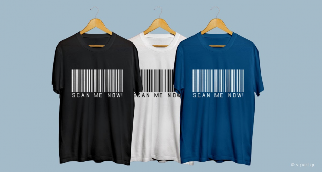 Εκτύπωση σε μπλουζάκι Scan Me Now Barcode