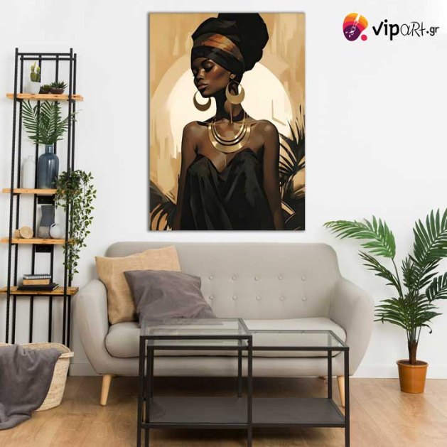 Πίνακας σε Καμβά Afro Beauty