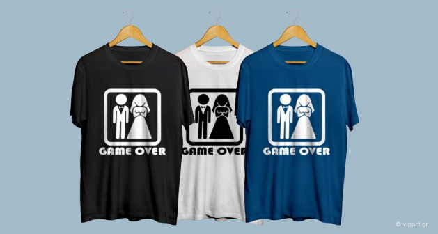 Εκτύπωση σε μπλουζάκι Game Over Married Bachelor