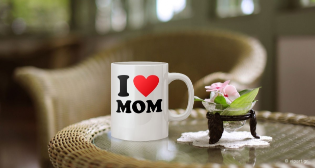 Εκτύπωση σε κούπα "I love mom "