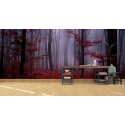 Ταπετσαρία Τοίχου Κόκκινο Δάσος Red Forest