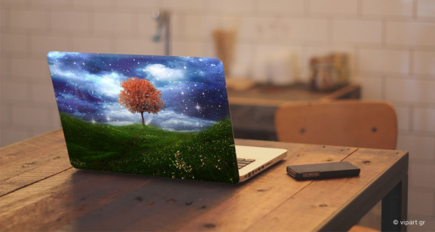 Αυτοκόλλητο Λάπτοπ " Night Orange Tree "