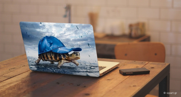 Αυτοκόλλητο Λάπτοπ " Turtle Rain "