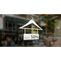 Αυτοκόλλητο Εκπτώσεων "Εως 50% κρεμάστρα "