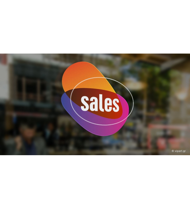 Αυτοκόλλητο Εκπτώσεων "sale colorfull"