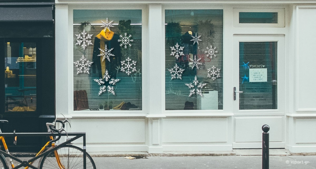 Αυτοκόλλητο Χριστουγέννων "Snowflakes"