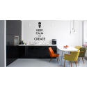 Αυτοκόλλητο Τοίχου "Keep Calm & Create"