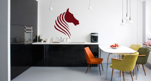 Αυτοκόλλητο Τοίχου "Horse Minimal"
