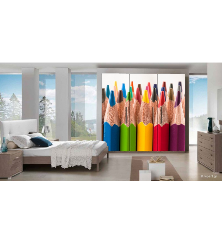 Αυτοκόλλητο Επίπλων "Colored Pencils"