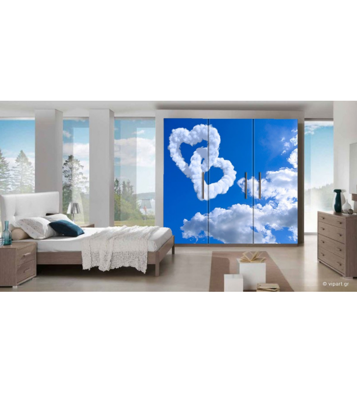 Αυτοκόλλητο Επίπλων "Sky & Hearts"