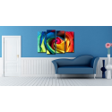 Καμβάς Τετράπτυχος Colored Rose