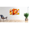 Καμβάς Τετράπτυχος Orange_Artistic_Paint
