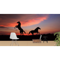 Ταπετσαρία Τοίχου Horses Sunset