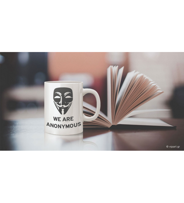 Εκτύπωση σε κούπα "we are anonymous"