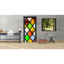 Αυτοκόλλητο Πόρτας  "Colorful Glass"